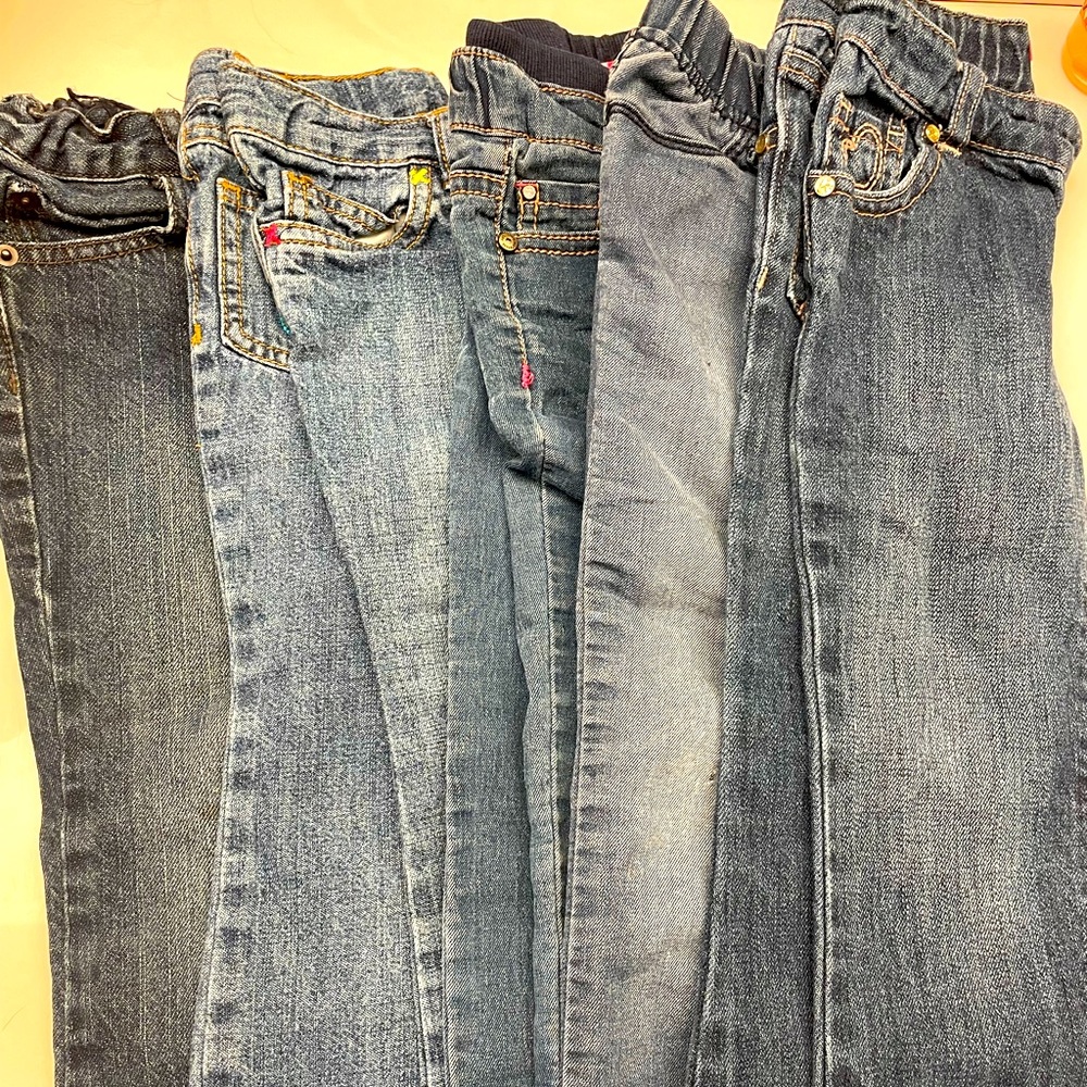 Bundle of 5 pairs of jeans. Various brands. Size 3.
